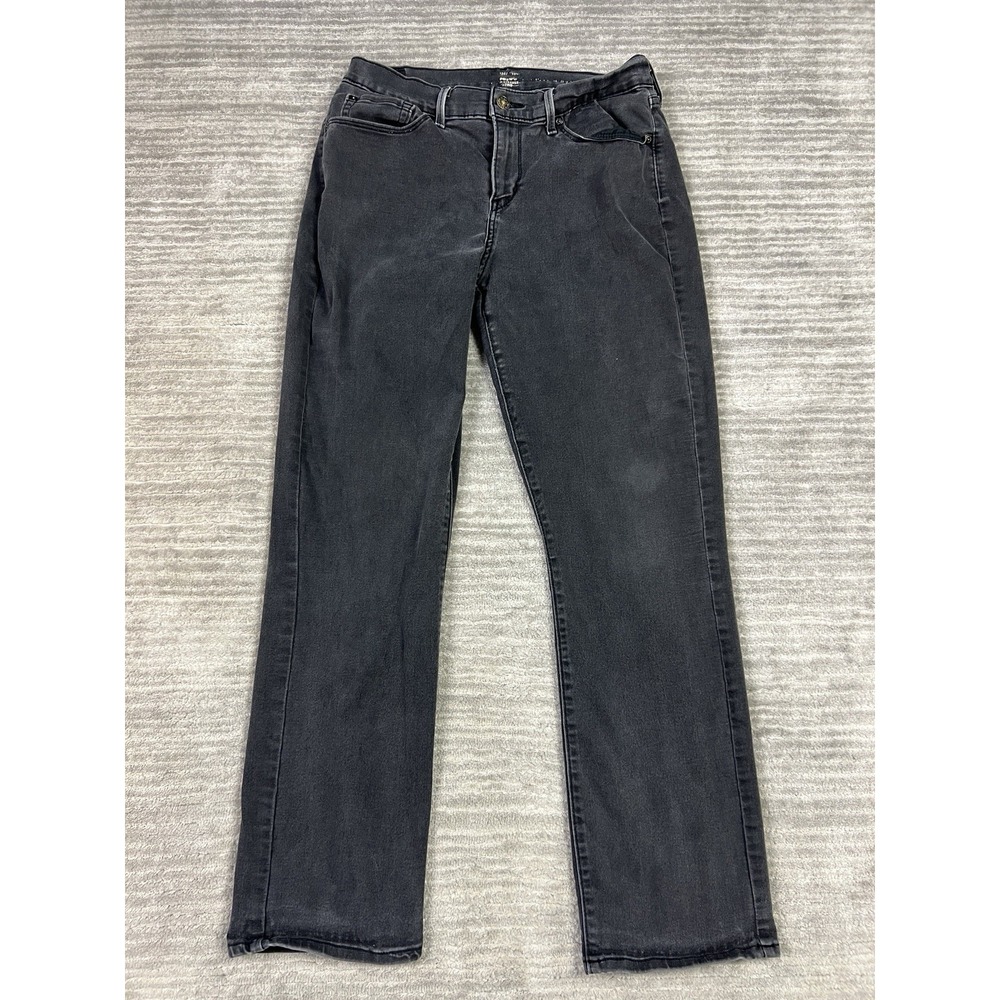 Signature Levi Strauss Gold Jeans Womens‎ 10S Black Curvy Straight Stretch